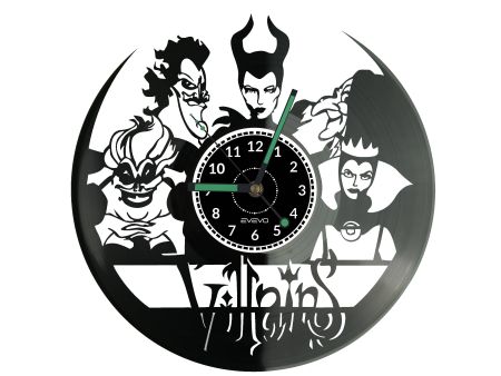 Villains Vinyl Zegar Ścienny Płyta Winylowa Nowoczesny Dekoracyjny Na Prezent Urodziny