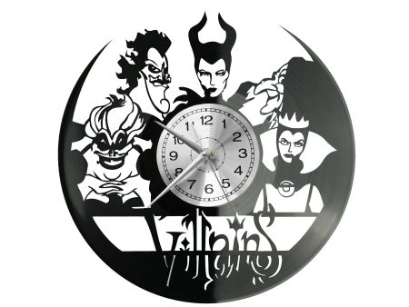 Villains Vinyl Zegar Ścienny Płyta Winylowa Nowoczesny Dekoracyjny Na Prezent Urodziny