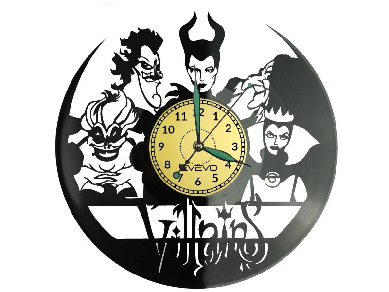 Villains Vinyl Zegar Ścienny Płyta Winylowa Nowoczesny Dekoracyjny Na Prezent Urodziny