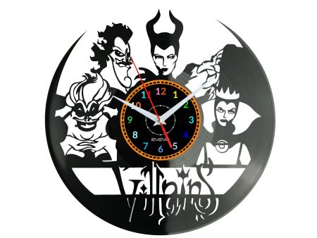 Villains Vinyl Zegar Ścienny Płyta Winylowa Nowoczesny Dekoracyjny Na Prezent Urodziny