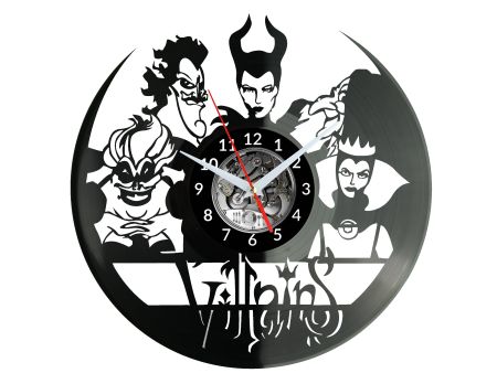 Villains Vinyl Zegar Ścienny Płyta Winylowa Nowoczesny Dekoracyjny Na Prezent Urodziny