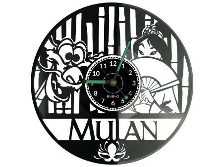 Mulan Vinyl Zegar Ścienny Płyta Winylowa Nowoczesny Dekoracyjny Na Prezent Urodziny