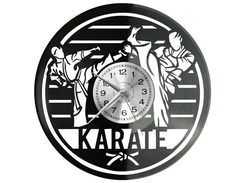 Karate Vinyl Zegar Ścienny Płyta Winylowa Nowoczesny Dekoracyjny Na Prezent Urodziny