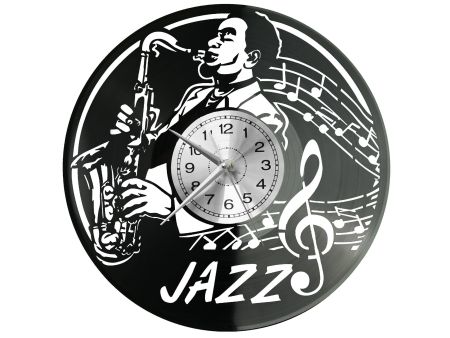 Jazz Vinyl Zegar Ścienny Płyta Winylowa Nowoczesny Dekoracyjny Na Prezent Urodziny