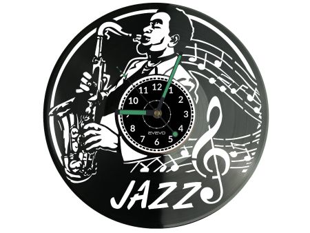 Jazz Vinyl Zegar Ścienny Płyta Winylowa Nowoczesny Dekoracyjny Na Prezent Urodziny