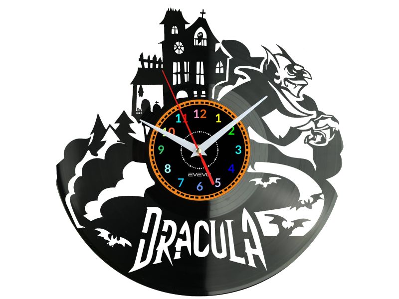 Dracula Vinyl Zegar Ścienny Płyta Winylowa Nowoczesny Dekoracyjny Na Prezent Urodziny