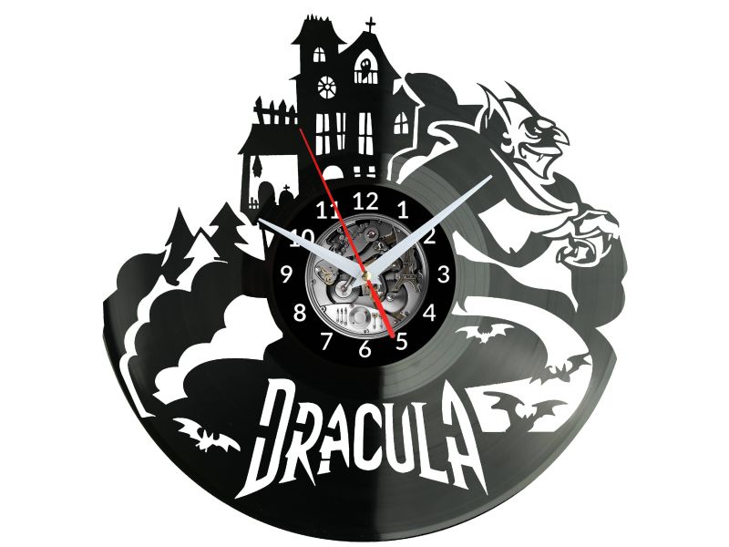 Dracula Vinyl Zegar Ścienny Płyta Winylowa Nowoczesny Dekoracyjny Na Prezent Urodziny