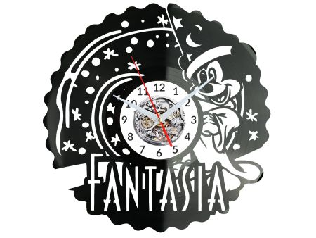 Fantasia Vinyl Zegar Ścienny Płyta Winylowa Nowoczesny Dekoracyjny Na Prezent Urodziny