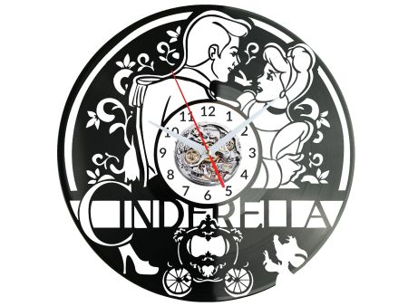 Cinderella Vinyl Zegar Ścienny Płyta Winylowa Nowoczesny Dekoracyjny Na Prezent Urodziny