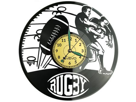 Rugby Vinyl Zegar Ścienny Płyta Winylowa Nowoczesny Dekoracyjny Na Prezent Urodziny