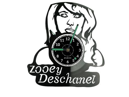 Zooey Deschanel Vinyl Zegar Ścienny Płyta Winylowa Nowoczesny Dekoracyjny Na Prezent Urodziny