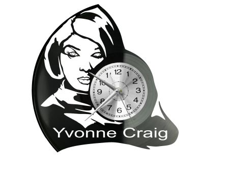 Yvonne Craig Vinyl Zegar Ścienny Płyta Winylowa Nowoczesny Dekoracyjny Na Prezent Urodziny