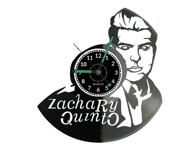 Zachary Quinto Vinyl Zegar Ścienny Płyta Winylowa Nowoczesny Dekoracyjny Na Prezent Urodziny