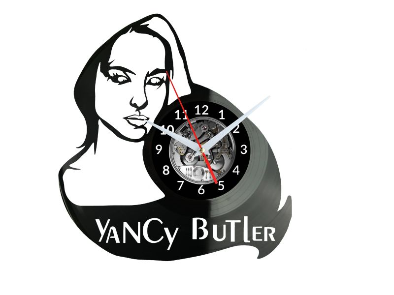 Yancy Butler Vinyl Zegar Ścienny Płyta Winylowa Nowoczesny Dekoracyjny Na Prezent Urodziny