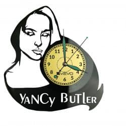 Yancy Butler Vinyl Zegar Ścienny Płyta Winylowa Nowoczesny Dekoracyjny Na Prezent Urodziny