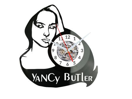 Yancy Butler Vinyl Zegar Ścienny Płyta Winylowa Nowoczesny Dekoracyjny Na Prezent Urodziny