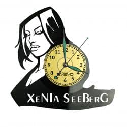 Xenia Seeberg Vinyl Zegar Ścienny Płyta Winylowa Nowoczesny Dekoracyjny Na Prezent Urodziny