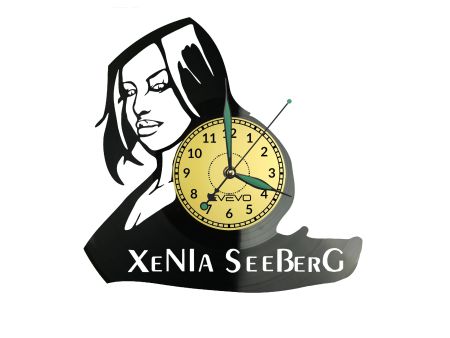 Xenia Seeberg Vinyl Zegar Ścienny Płyta Winylowa Nowoczesny Dekoracyjny Na Prezent Urodziny