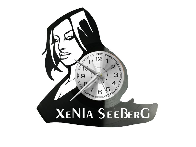 Xenia Seeberg Vinyl Zegar Ścienny Płyta Winylowa Nowoczesny Dekoracyjny Na Prezent Urodziny