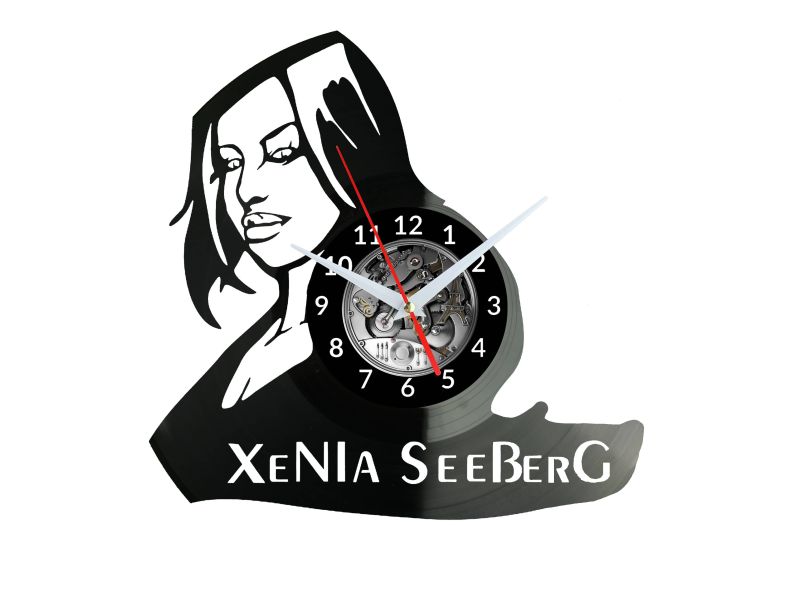 Xenia Seeberg Vinyl Zegar Ścienny Płyta Winylowa Nowoczesny Dekoracyjny Na Prezent Urodziny