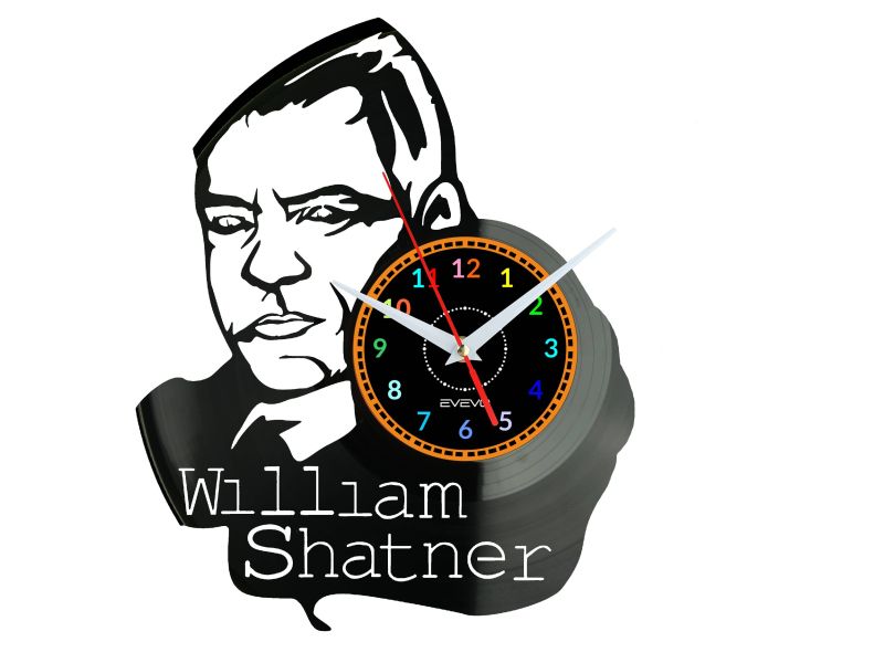 William Shatner Vinyl Zegar Ścienny Płyta Winylowa Nowoczesny Dekoracyjny Na Prezent Urodziny