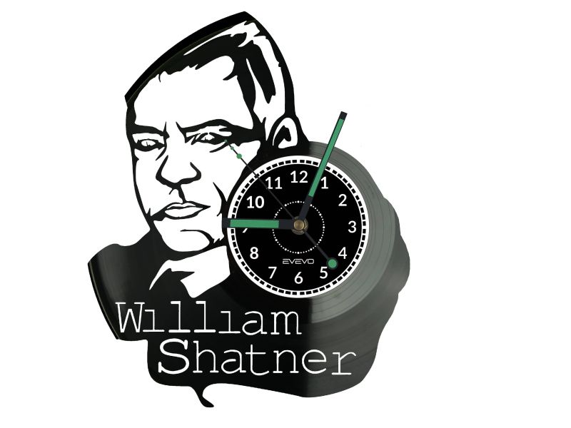 William Shatner Vinyl Zegar Ścienny Płyta Winylowa Nowoczesny Dekoracyjny Na Prezent Urodziny