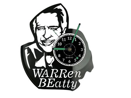 Warren Beatty Vinyl Zegar Ścienny Płyta Winylowa Nowoczesny Dekoracyjny Na Prezent Urodziny