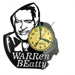 Warren Beatty Vinyl Zegar Ścienny Płyta Winylowa Nowoczesny Dekoracyjny Na Prezent Urodziny