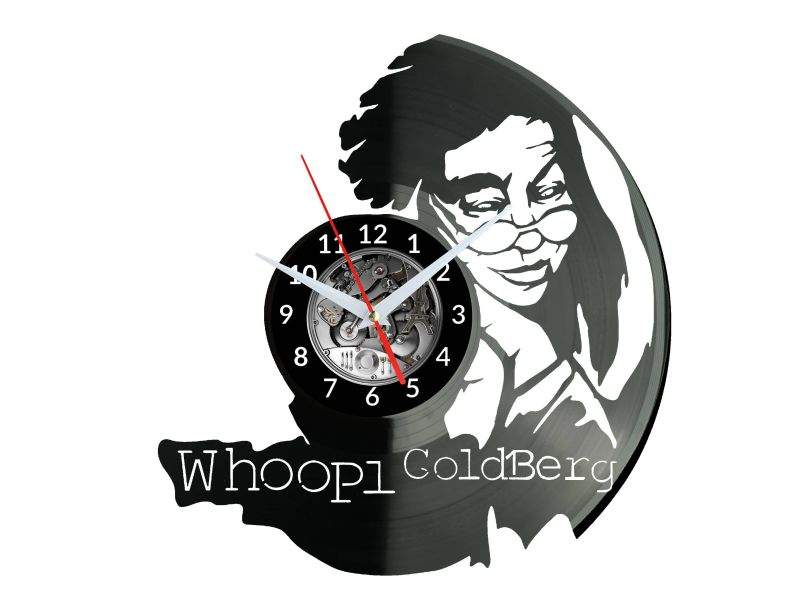 Whoopi Goldberg Vinyl Zegar Ścienny Płyta Winylowa Nowoczesny Dekoracyjny Na Prezent Urodziny