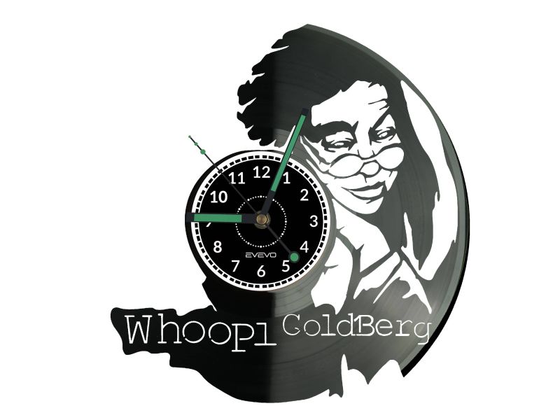 Whoopi Goldberg Vinyl Zegar Ścienny Płyta Winylowa Nowoczesny Dekoracyjny Na Prezent Urodziny