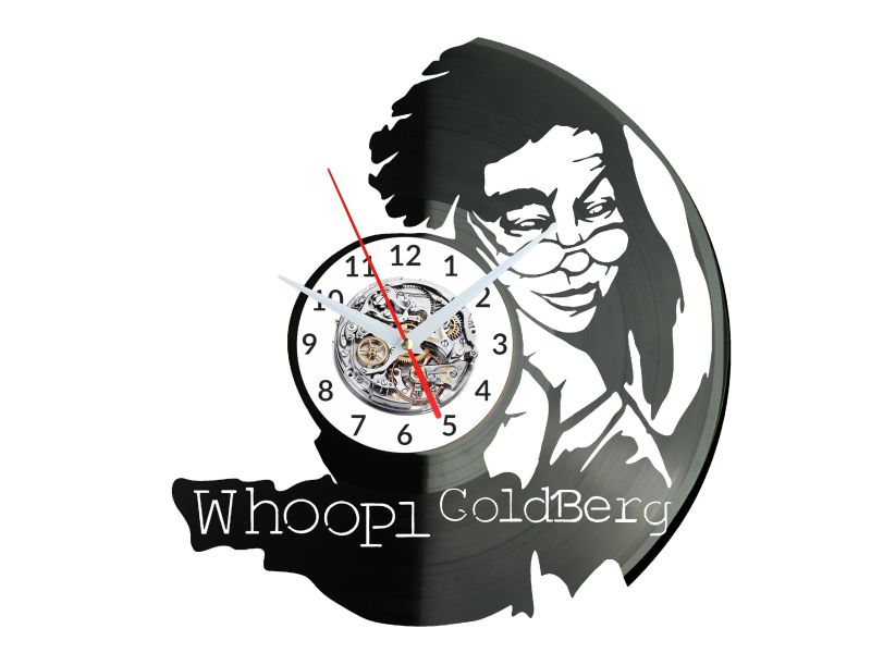 Whoopi Goldberg Vinyl Zegar Ścienny Płyta Winylowa Nowoczesny Dekoracyjny Na Prezent Urodziny