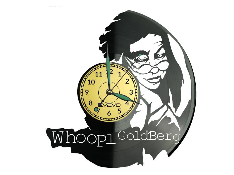 Whoopi Goldberg Vinyl Zegar Ścienny Płyta Winylowa Nowoczesny Dekoracyjny Na Prezent Urodziny