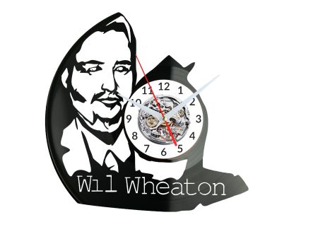 Wil Wheaton Vinyl Zegar Ścienny Płyta Winylowa Nowoczesny Dekoracyjny Na Prezent Urodziny