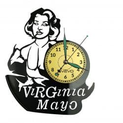 Virginia Mayo Vinyl Zegar Ścienny Płyta Winylowa Nowoczesny Dekoracyjny Na Prezent Urodziny