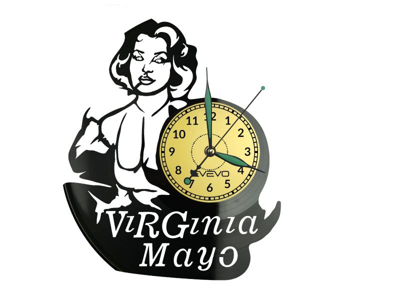 Virginia Mayo Vinyl Zegar Ścienny Płyta Winylowa Nowoczesny Dekoracyjny Na Prezent Urodziny