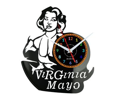 Virginia Mayo Vinyl Zegar Ścienny Płyta Winylowa Nowoczesny Dekoracyjny Na Prezent Urodziny