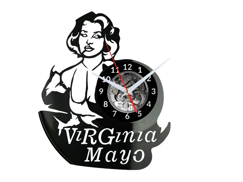 Virginia Mayo Vinyl Zegar Ścienny Płyta Winylowa Nowoczesny Dekoracyjny Na Prezent Urodziny