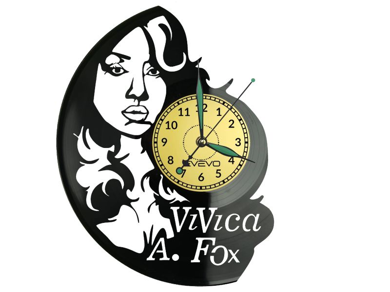 Vivica A Fox Vinyl Zegar Ścienny Płyta Winylowa Nowoczesny Dekoracyjny Na Prezent Urodziny