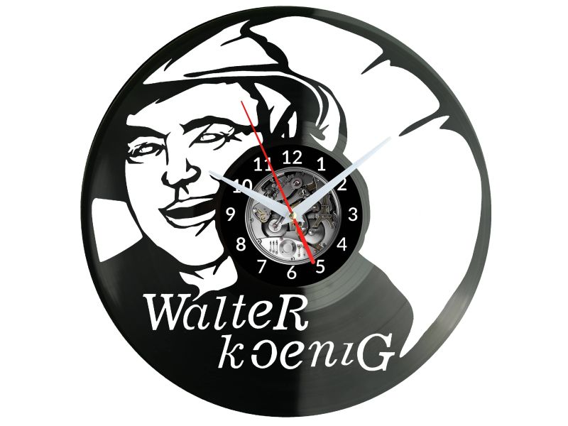 Walter Koenig Vinyl Zegar Ścienny Płyta Winylowa Nowoczesny Dekoracyjny Na Prezent Urodziny