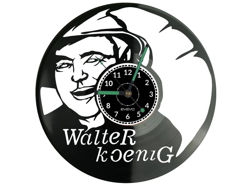 Walter Koenig Vinyl Zegar Ścienny Płyta Winylowa Nowoczesny Dekoracyjny Na Prezent Urodziny