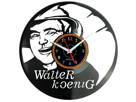 Walter Koenig Vinyl Zegar Ścienny Płyta Winylowa Nowoczesny Dekoracyjny Na Prezent Urodziny