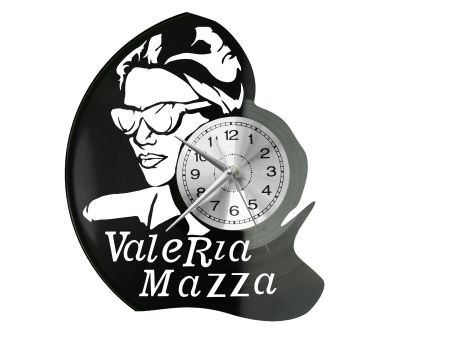 Valeria Mazza  Vinyl Zegar Ścienny Płyta Winylowa Nowoczesny Dekoracyjny Na Prezent Urodziny