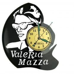 Valeria Mazza  Vinyl Zegar Ścienny Płyta Winylowa Nowoczesny Dekoracyjny Na Prezent Urodziny