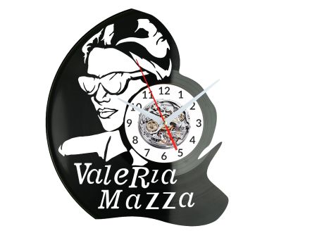 Valeria Mazza  Vinyl Zegar Ścienny Płyta Winylowa Nowoczesny Dekoracyjny Na Prezent Urodziny