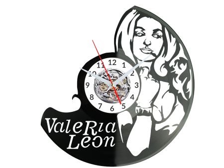 Valerie Leon Vinyl Zegar Ścienny Płyta Winylowa Nowoczesny Dekoracyjny Na Prezent Urodziny