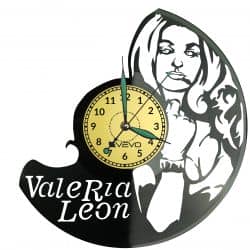 Valerie Leon Vinyl Zegar Ścienny Płyta Winylowa Nowoczesny Dekoracyjny Na Prezent Urodziny