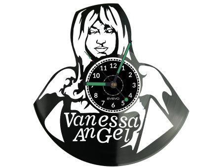 Vanessa Angel Vinyl Zegar Ścienny Płyta Winylowa Nowoczesny Dekoracyjny Na Prezent Urodziny