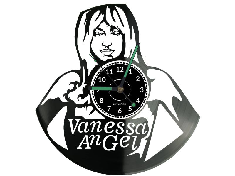 Vanessa Angel Vinyl Zegar Ścienny Płyta Winylowa Nowoczesny Dekoracyjny Na Prezent Urodziny