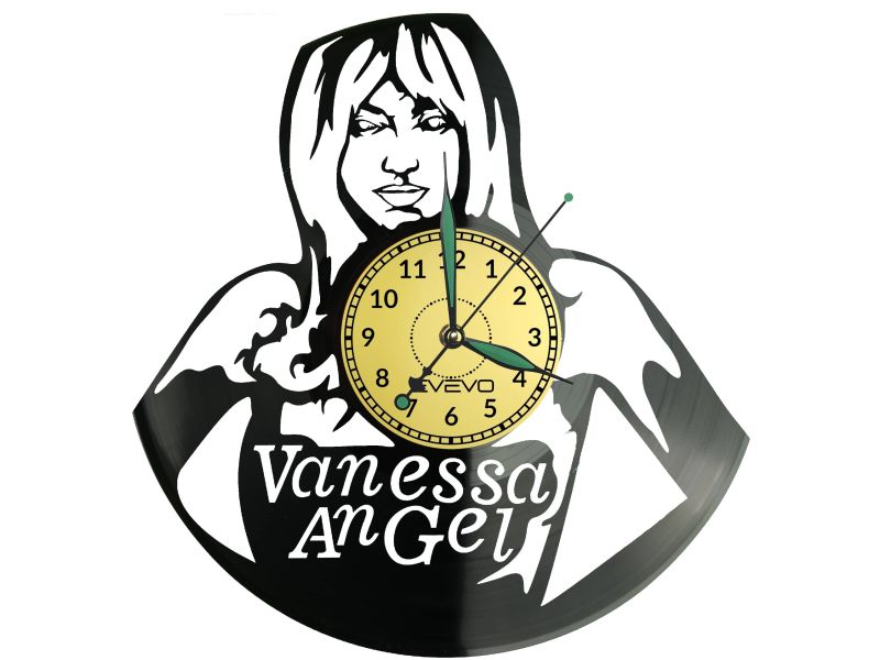 Vanessa Angel Vinyl Zegar Ścienny Płyta Winylowa Nowoczesny Dekoracyjny Na Prezent Urodziny