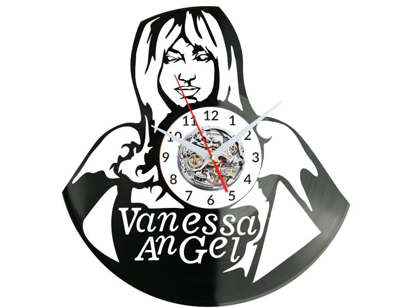 Vanessa Angel Vinyl Zegar Ścienny Płyta Winylowa Nowoczesny Dekoracyjny Na Prezent Urodziny